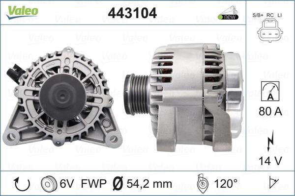 Valeo 443104 - Ģenerators autospares.lv