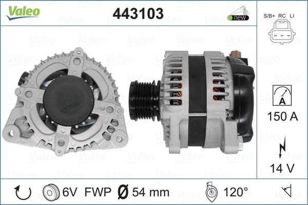 Valeo 443103 - Alternator www.autospares.lv