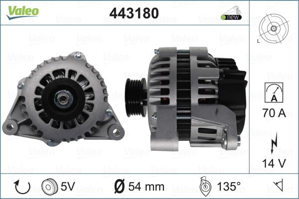 Valeo 443180 - Alternator www.autospares.lv