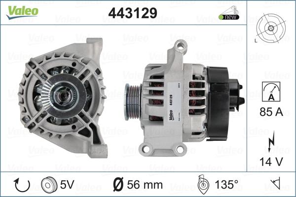 Valeo 443129 - Alternator www.autospares.lv