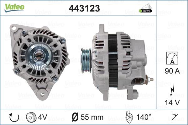 Valeo 443123 - Генератор www.autospares.lv