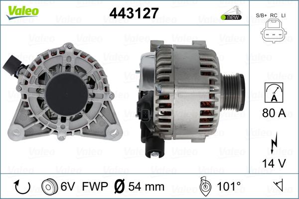 Valeo 443127 - Ģenerators autospares.lv