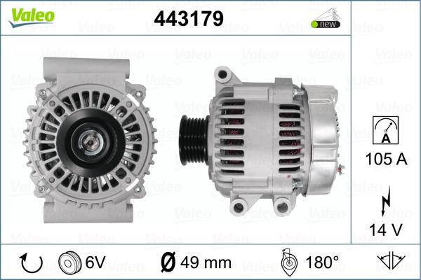 Valeo 443179 - Ģenerators www.autospares.lv