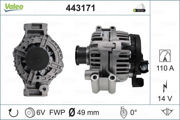 Valeo 443171 - Ģenerators autospares.lv