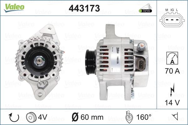 Valeo 443173 - Генератор www.autospares.lv