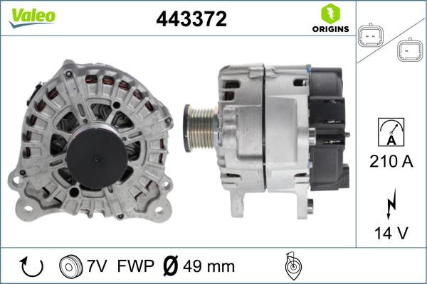 Valeo 443372 - Ģenerators autospares.lv