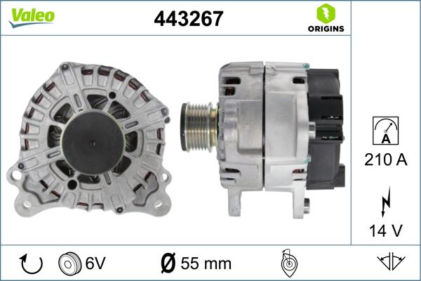 Valeo 443267 - Ģenerators autospares.lv