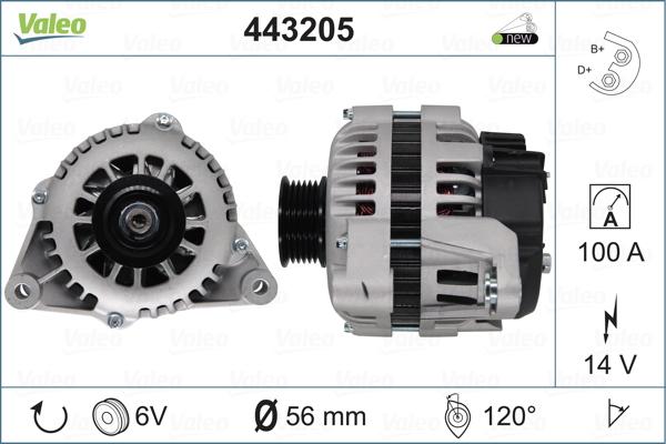 Valeo 443205 - Ģenerators autospares.lv