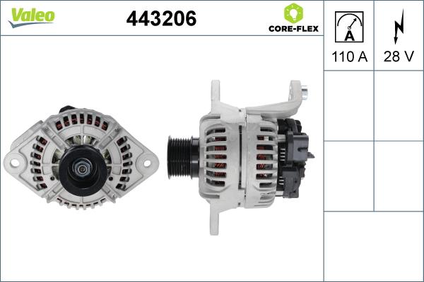 Valeo 443206 - Ģenerators autospares.lv