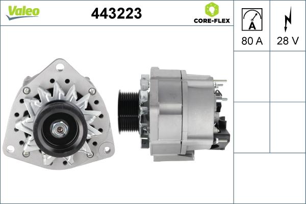 Valeo 443223 - Ģenerators autospares.lv