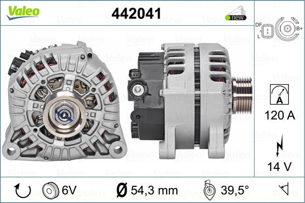 Valeo 442041 - Ģenerators autospares.lv