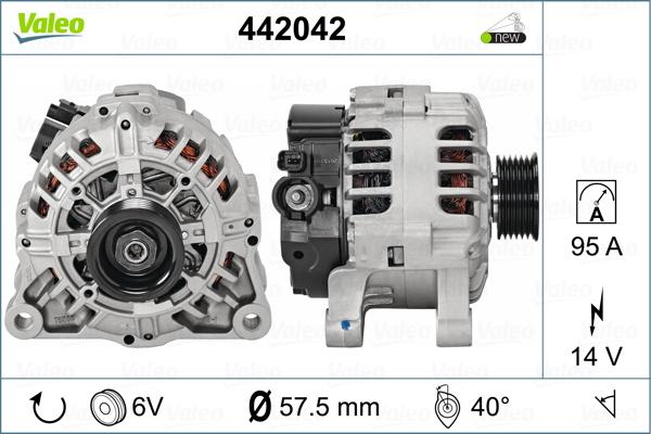 Valeo 442042 - Ģenerators autospares.lv