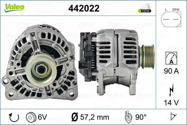 Valeo 442022 - Ģenerators autospares.lv