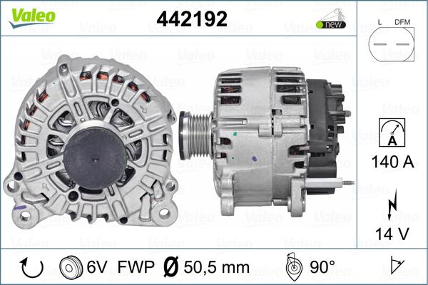 Valeo 442192 - Ģenerators autospares.lv