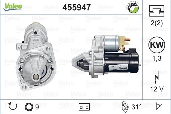 Valeo 455947 - Starter www.autospares.lv