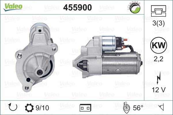 Valeo 455900 - Starteris autospares.lv