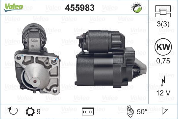 Valeo 455983 - Стартер www.autospares.lv