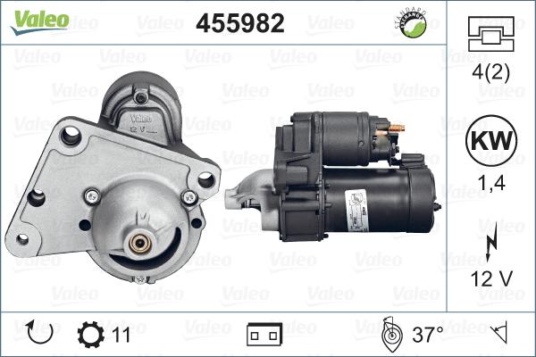 Valeo 455982 - Стартер www.autospares.lv