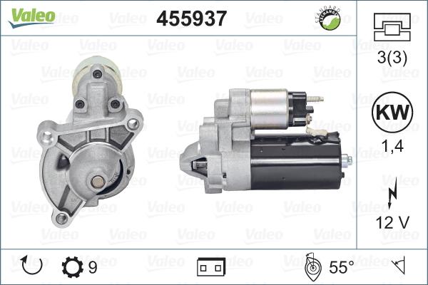 Valeo 455937 - Starteris autospares.lv