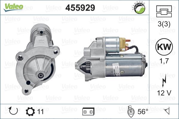 Valeo 455929 - Starteris autospares.lv