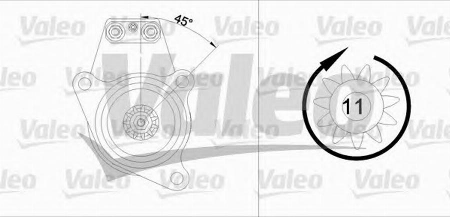 Valeo 455 543 - Стартер www.autospares.lv