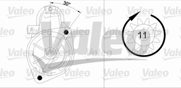 Valeo 455554 - Стартер www.autospares.lv