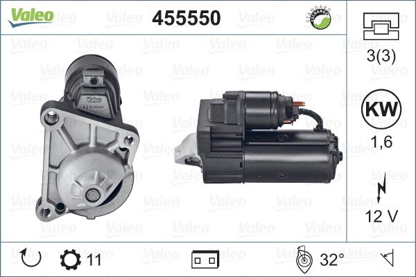 Valeo 455550 - Starteris autospares.lv