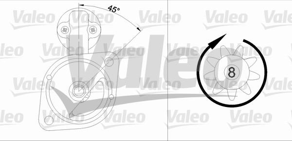 Valeo 455558 - Starteris autospares.lv