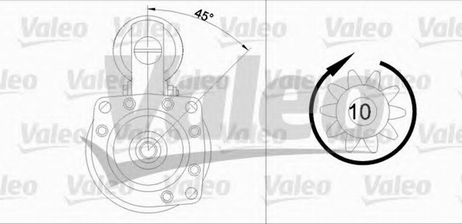 Valeo 455 504 - Стартер www.autospares.lv