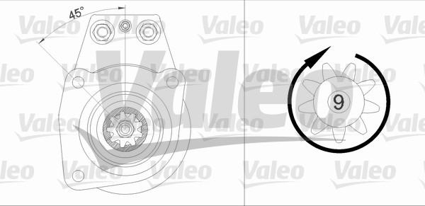 Valeo 455505 - Starteris autospares.lv