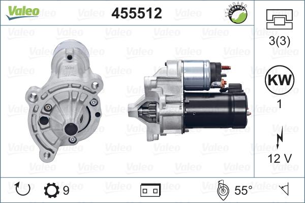 Valeo 455512 - Starteris autospares.lv