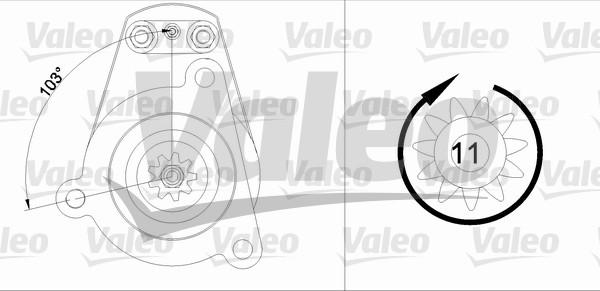 Valeo 455534 - Starteris autospares.lv