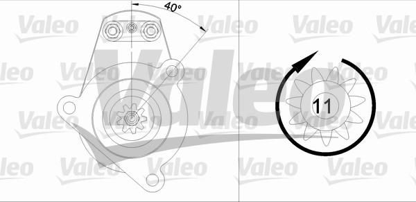 Valeo 455522 - Starteris autospares.lv