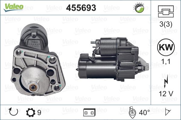 Valeo 455693 - Starteris www.autospares.lv