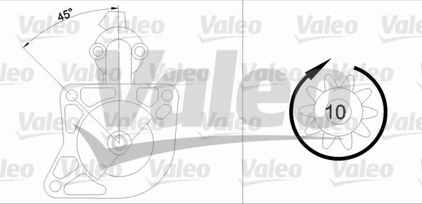 Valeo 455605 - Стартер www.autospares.lv