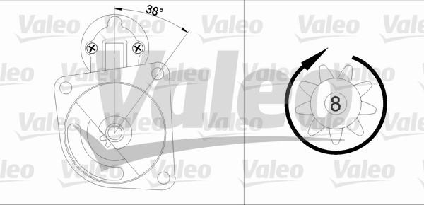 Valeo 455606 - Стартер www.autospares.lv