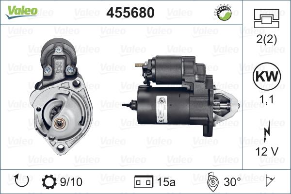 Valeo 455680 - Starteris www.autospares.lv