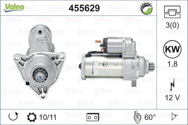 Valeo 455629 - Starteris autospares.lv