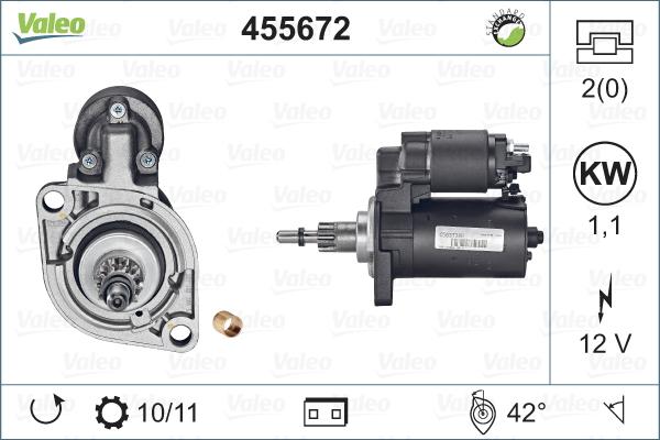 Valeo 455672 - Starter www.autospares.lv