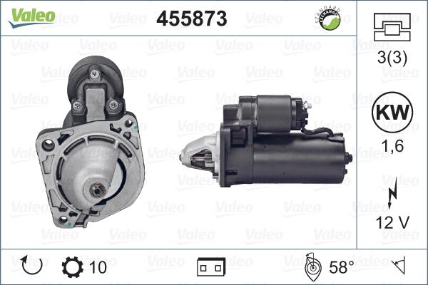 Valeo 455873 - Starteris autospares.lv