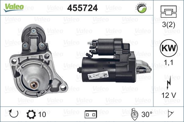 Valeo 455724 - Starter www.autospares.lv