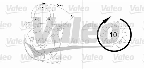 Valeo 455726 - Starteris autospares.lv