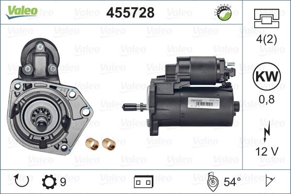 Valeo 455728 - Стартер www.autospares.lv