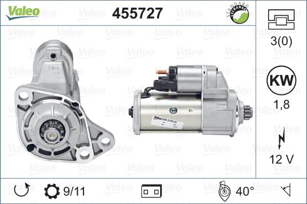 Valeo 455727 - Starteris autospares.lv