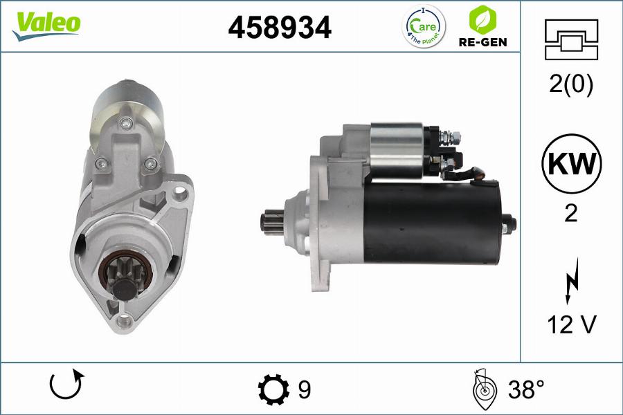 Valeo 458934 - Starteris www.autospares.lv