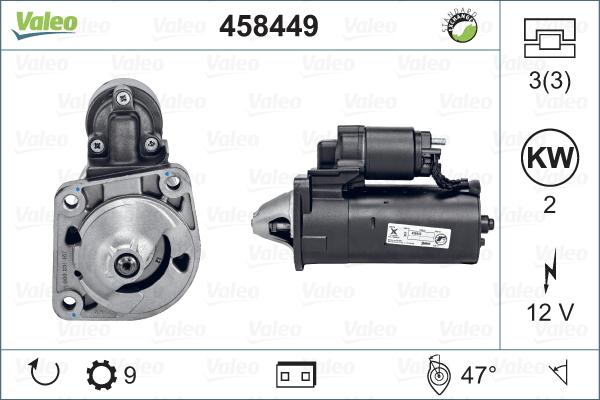 Valeo 458449 - Стартер www.autospares.lv