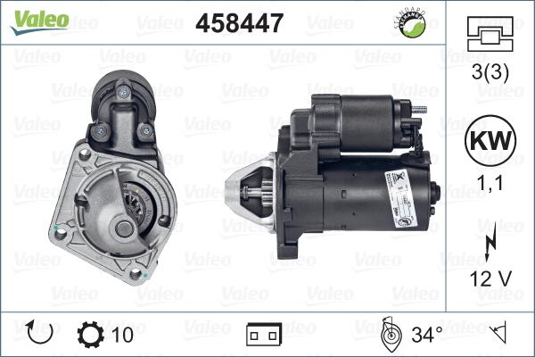 Valeo 458447 - Starter www.autospares.lv