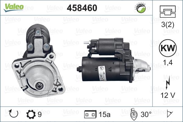 Valeo 458460 - Starteris www.autospares.lv