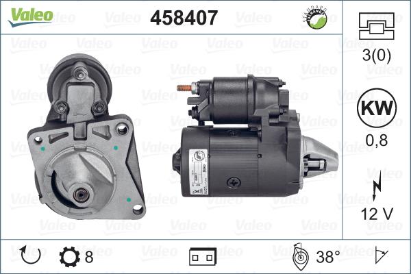 Valeo 458407 - Стартер www.autospares.lv