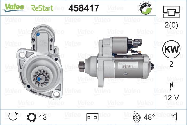 Valeo 458417 - Starteris autospares.lv